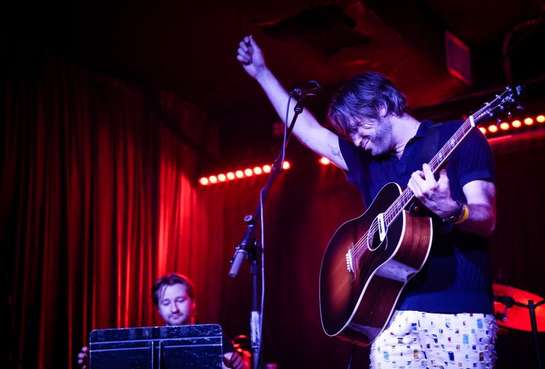 Noah Lapook performs live at Arlene's Grocery, New York. Photographed by Rainer DeLalio