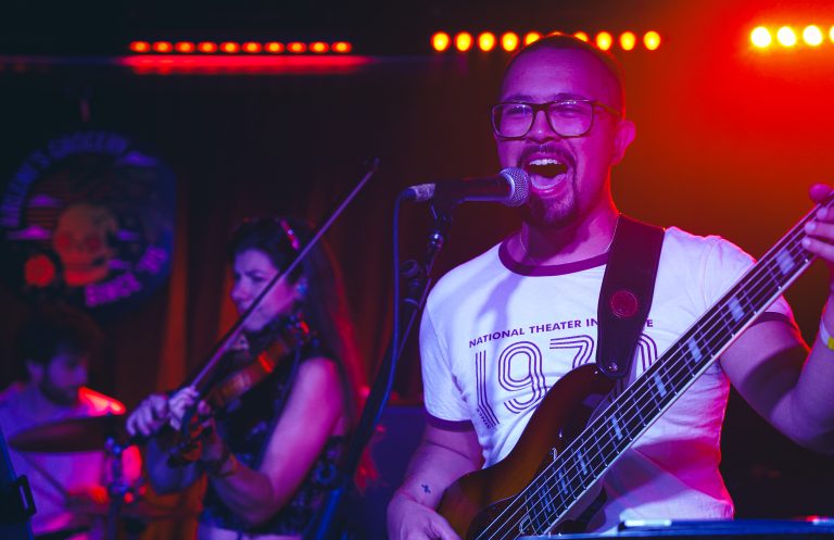 Noah Lapook performs live at Arlene's Grocery, New York. Photographed by Rainer DeLalio