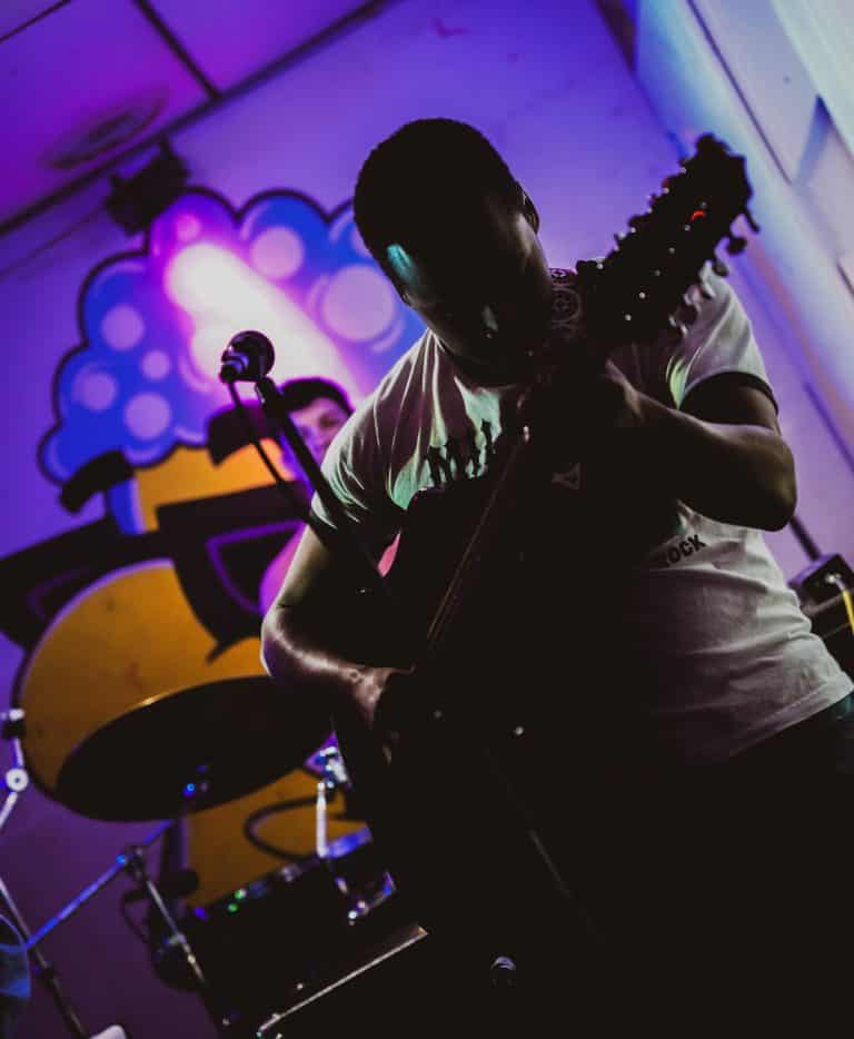 Austin Andrews of October Sun performs at Mr. Beerys New York. Photographed by Rainer DeLalio